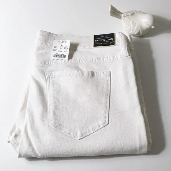 NWT size 31 white J.Crew Factory skinny jeans - Picture 1 of 4